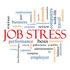 Job Stress Word Cloud Concept
