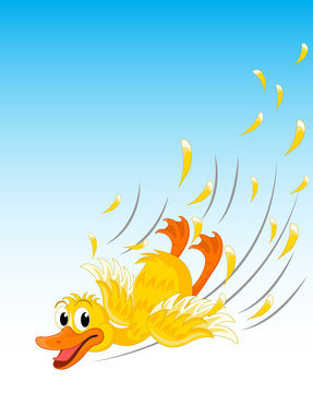 Flying Duck Cartoon