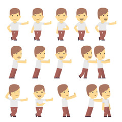 urban character set in different poses. simple flat design.
