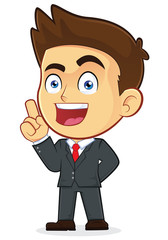 Businessman Pointing Upwards