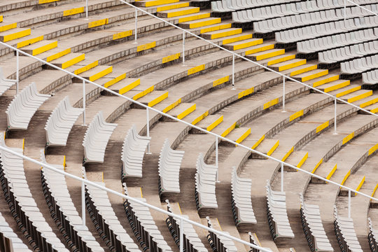 tribunes of the large stadium