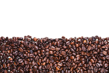 roasted coffee beans close up