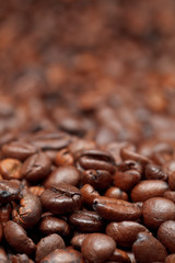 dark roasted coffee beans background