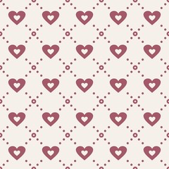 Abstract seamless pattern with hearts