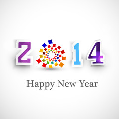 Happy new year creative 2014 celebration background vector