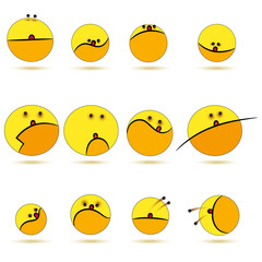 Fototapeta premium набор смайликов