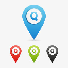 Vector letter and number pointers