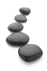 Fototapeta na wymiar Black massage stones