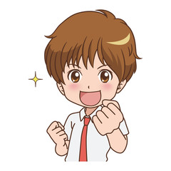 男の子/ガッツポーズ