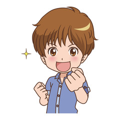 男の子/ガッツポーズ