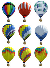 isolated hot air balloons © adimas