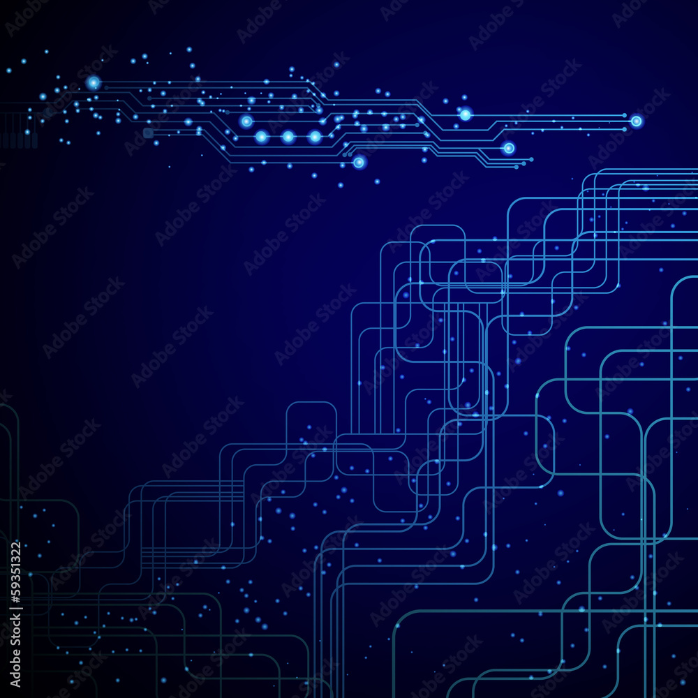 Poster abstract techno line background