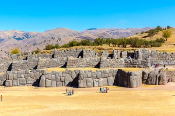 Fototapete Rund Inca Wall in SAQSAYWAMAN, Peru, South America © vitmark
