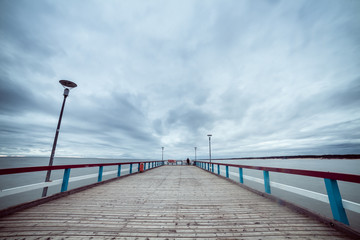 Fototapeta premium The Baltic Sea and a pier