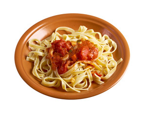 Sicilian homemade   pasta  Fettuccine