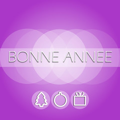 Carte bonne année Mauve