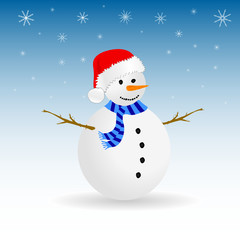 snowman color vector illustration