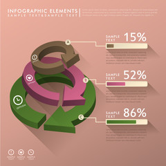 abstract 3d chart tower infographics