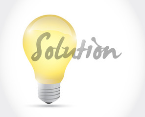 solution light bulb illustration design
