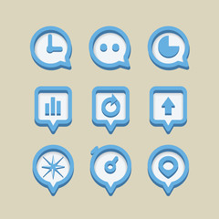 Collection of different web icons