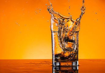 Splashing whiskey