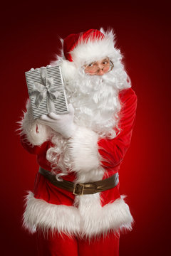 Santa Claus with a goftbox