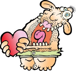 A funny, romantic man offering his heart