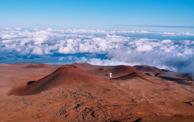 Fototapeta na wymiar Extinct volcanic craters from Mauna Kea, Hawaii