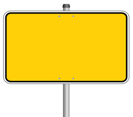 Ortsschild Schild Gelb  #131213-svg01