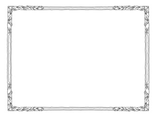 frame with laurel, black isolated