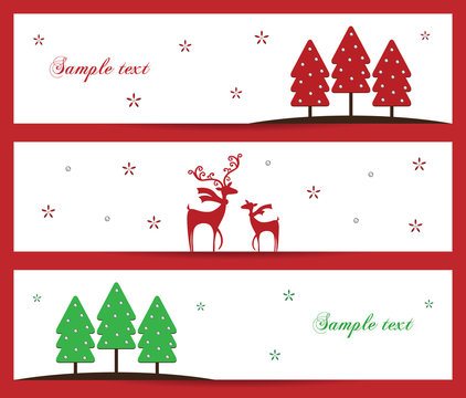 Stylish Christmas holiday banner design vector illustration