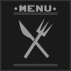 Grey Vector Restaurant Menu