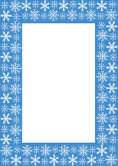 frame with snowflakes