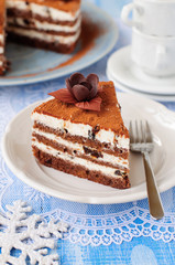 Chocolate, Quark and Prune Layer Cake