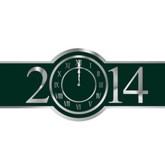 New year 2014 concept with clock