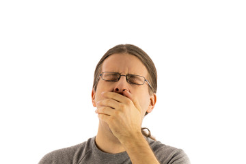 Fototapeta premium Yawning man