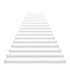 Fototapeta na wymiar Front white staircase.