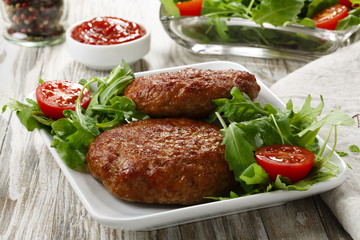 meat patty on a plate