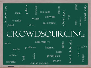 Crowdsourcing Word Cloud Concept on a Blackboard