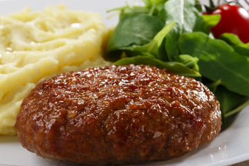 meat patty on a plate