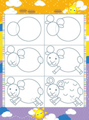 Learning to draw - illustration for the children