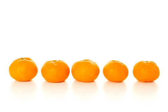 Satsuma; Japanese orange  on the white background