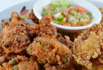 plate of Deep-fried curried fish patties