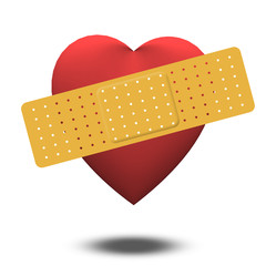 Wounded Heart with Bandage