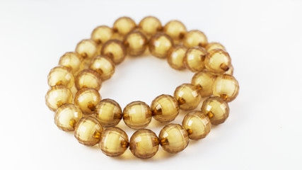 Bead necklace with hand made