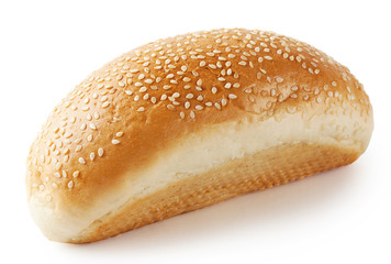 Tasty bun with sesame seeds