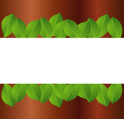 background for a design with green leaves