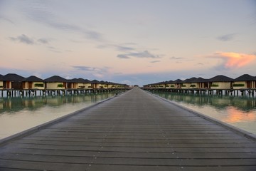 Obraz premium tropical water home villas