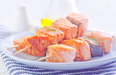 salmon kebab