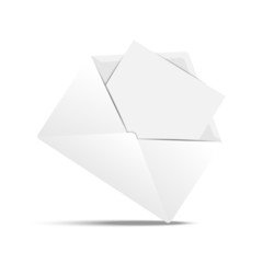 Envelope with a clean white paper sheet